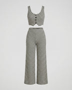 Women's Two-Piece Set Knit Crop-https://detail.1688.com/offer/935090637104.html-Calm Wears-White-S-Calm Wears