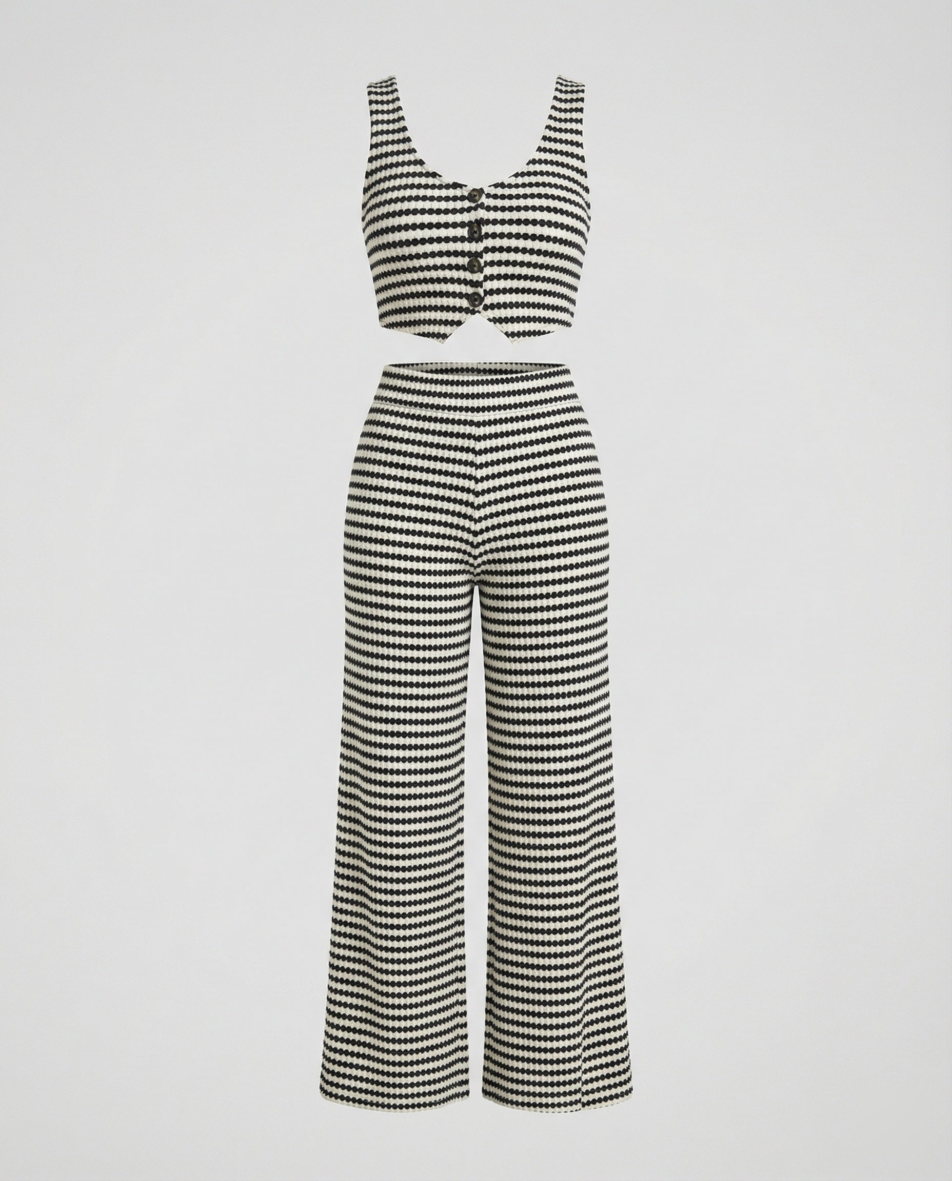 Women's Two-Piece Set Knit Crop-https://detail.1688.com/offer/935090637104.html-Calm Wears-White-S-Calm Wears