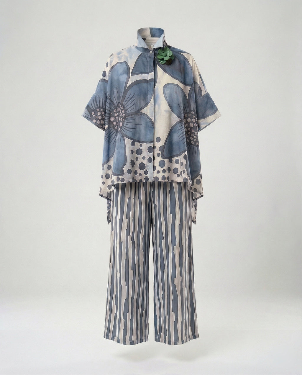 Women's Two-Piece Set Tunic Palazzo-https://detail.1688.com/offer/896422183086.html-Calm Wears-Blue-S-Calm Wears