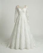 Women's Wedding Dress Lace-https://detail.1688.com/offer/685625546632.0.html-Calm Wears-White-S-Calm Wears