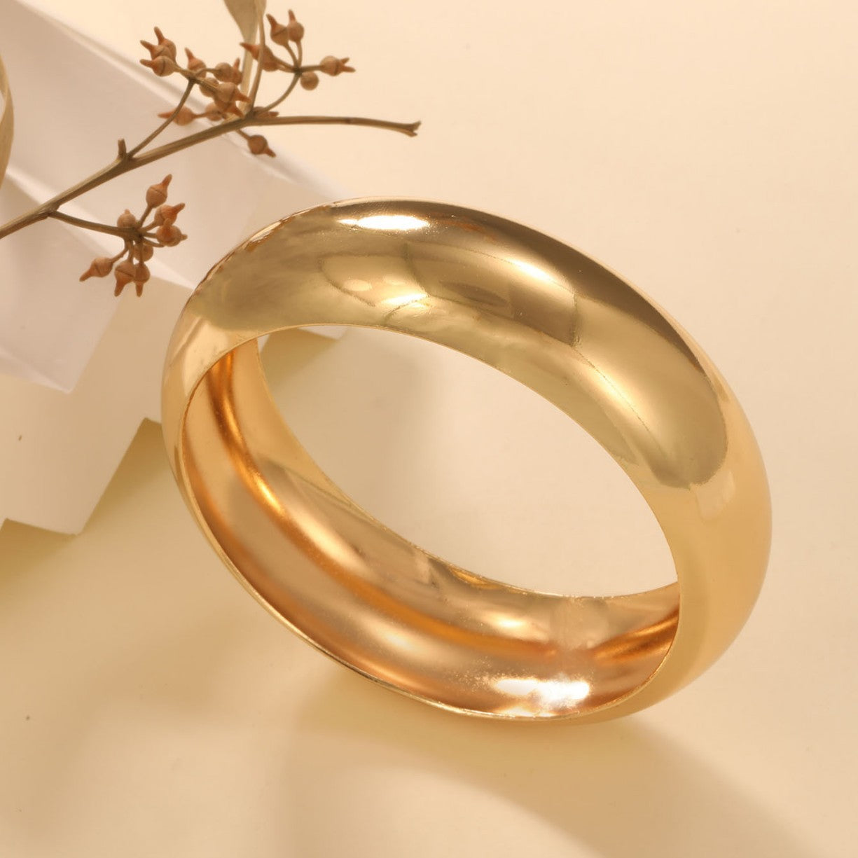 Women's Wide Gold Bracelet Calm Wears-https://detail.1688.com/offer/1057243593414.html-Calm Wears-Gold-Calm Wears