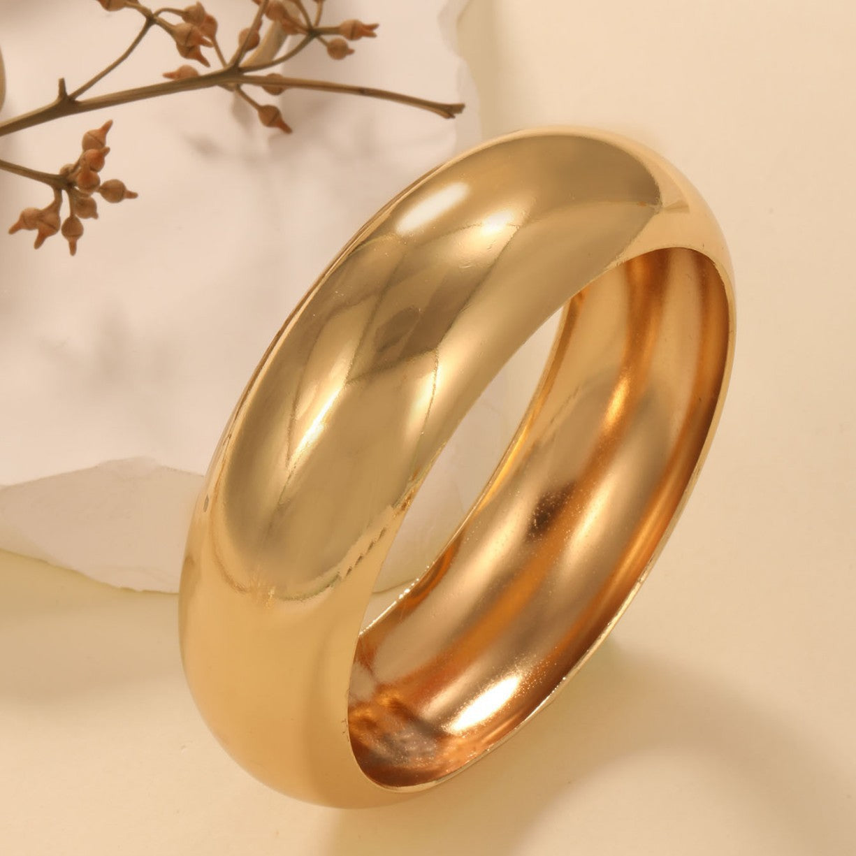Women's Wide Gold Bracelet Calm Wears-https://detail.1688.com/offer/1057243593414.html-Calm Wears-Gold-Calm Wears