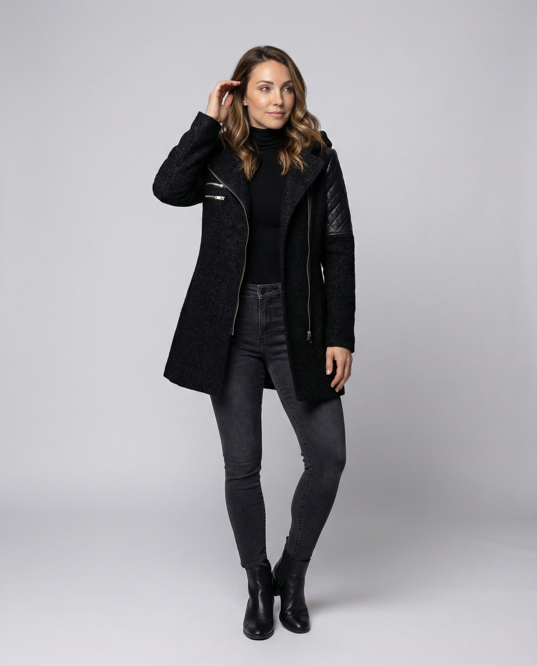 Women's Winter Jacket Elegant-sadaro20251110-Calm Wears-Black-S-Calm Wears