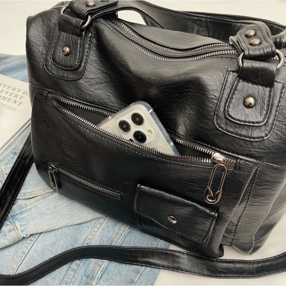 Handtas Schouder Leer Grote Capaciteit-dione couture20260421-Calm Wears-Black-Calm Wears